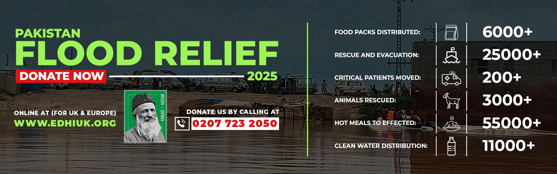 Pakistan Flood Appeal 2025 Banner